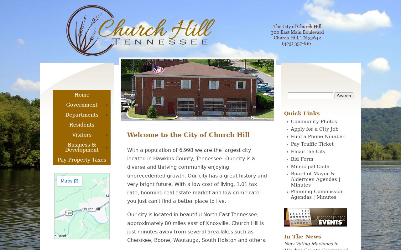 Church Hill city government source for local criminal records