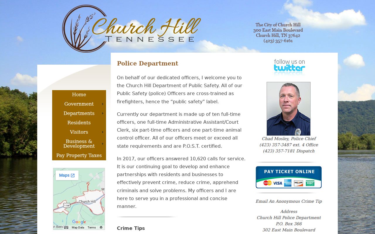 Church Hill police department records information