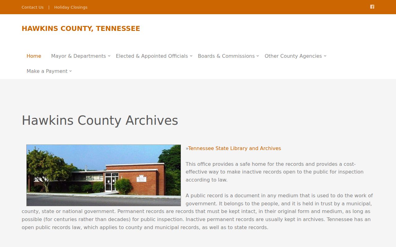 Hawkins County criminal history archives holdings