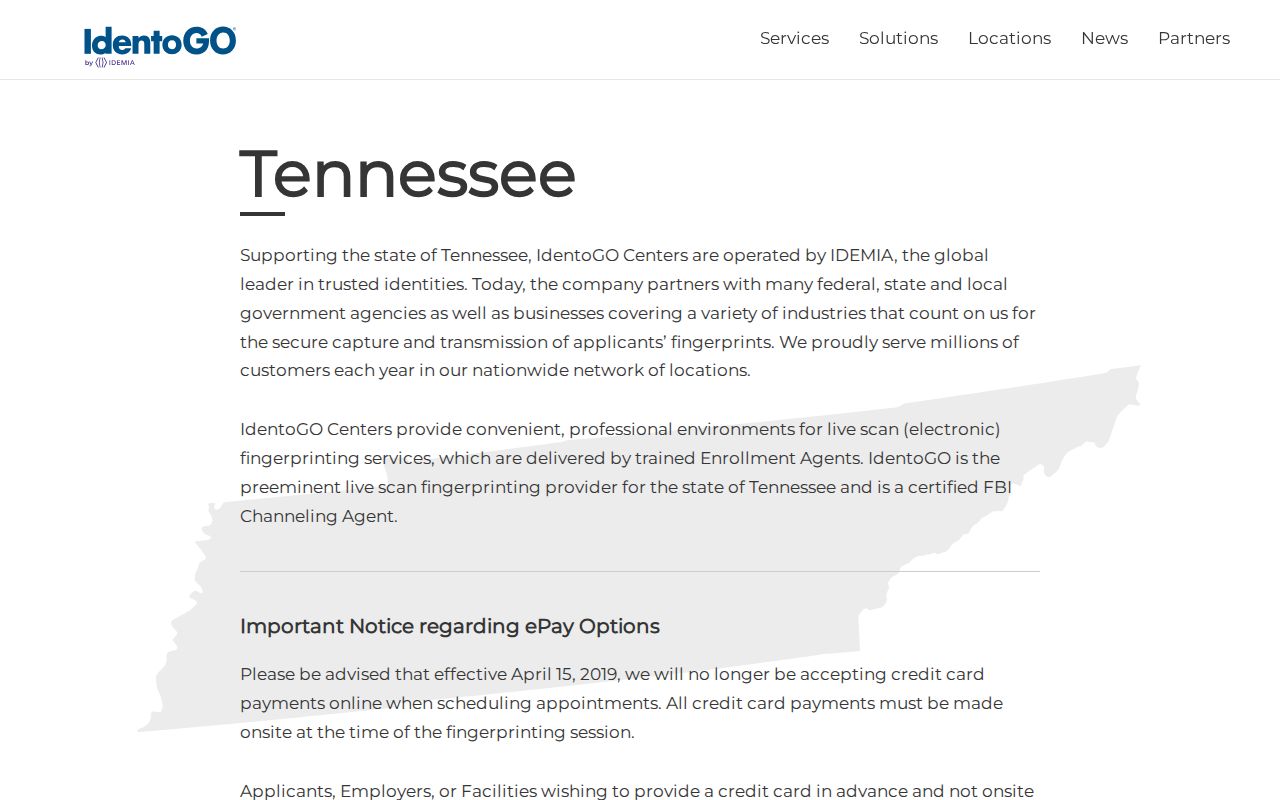 Hawkins County criminal history Tennessee fingerprint locations